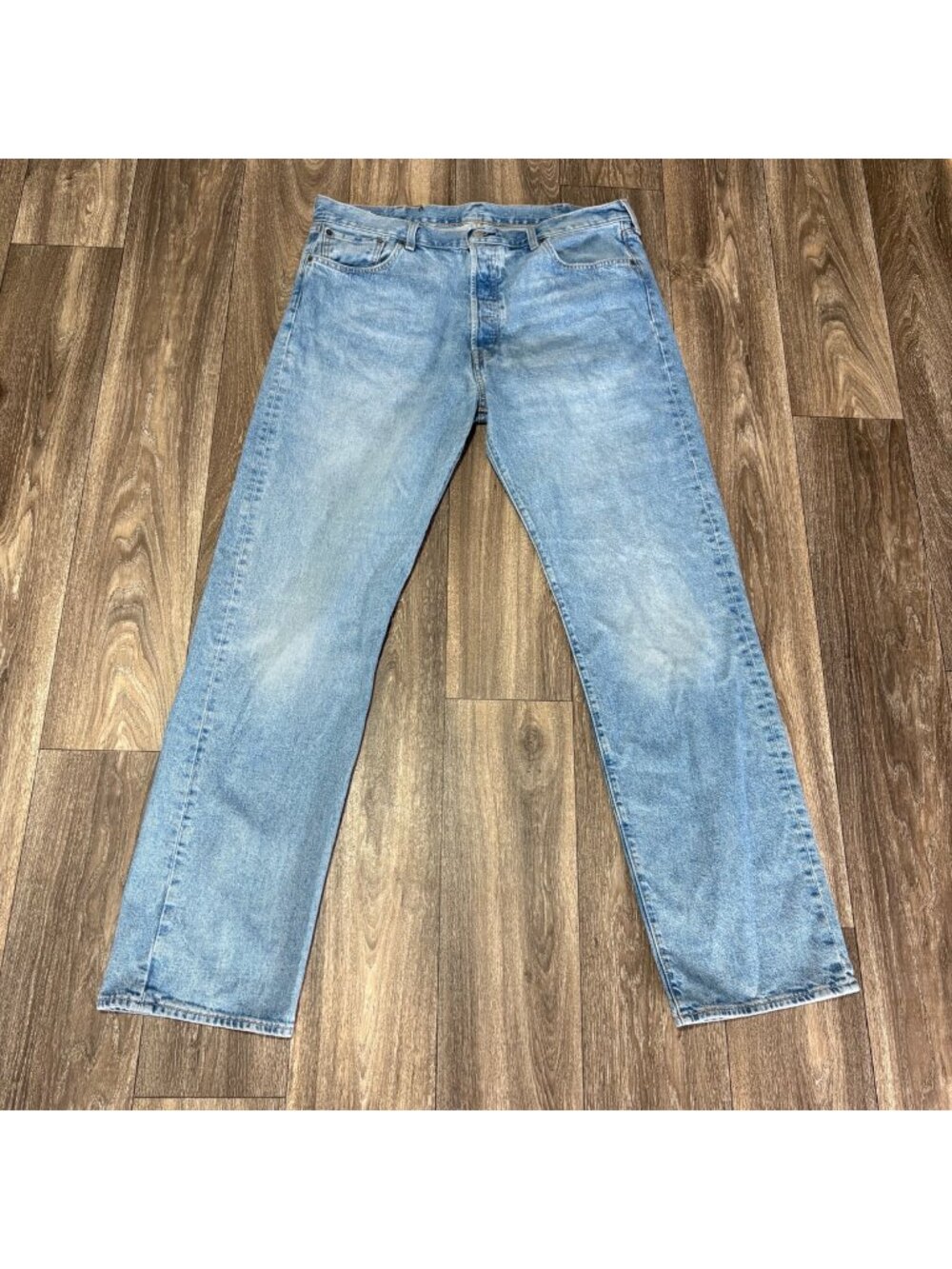 Levi's Premium 501 Men's Blue Denim Straight Jeans Button Fly 40x36
